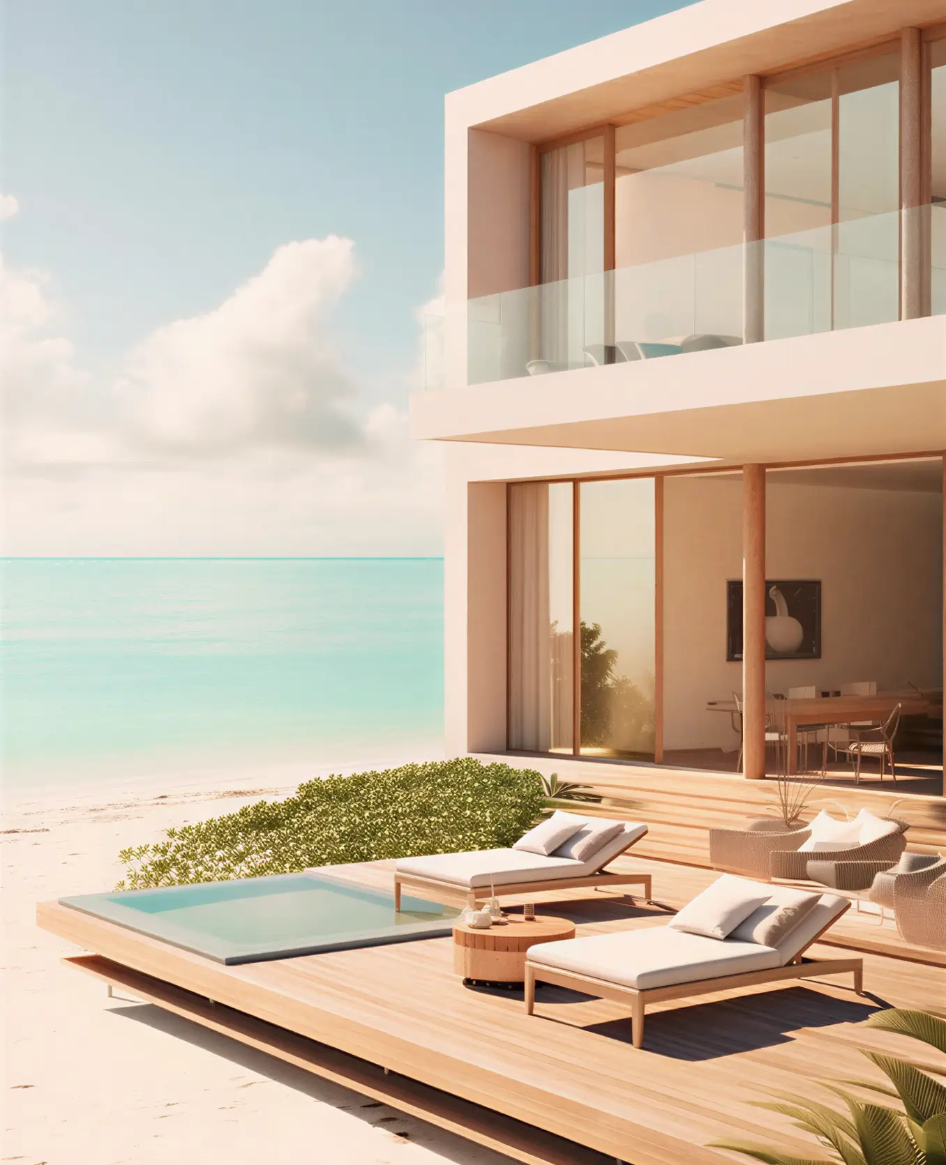 Horizon Residence, a long low coastal modern house at Byron Bay, Australia